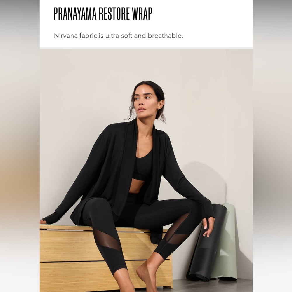 Athleta Pranyama wrap sweater